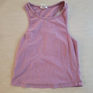 Bozzolo Pink Cropped Racerback Tank Small